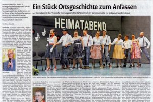 24. Schönaicher Heimatabend -  Kreiszeitung Böblingen - 26. Januar 2015